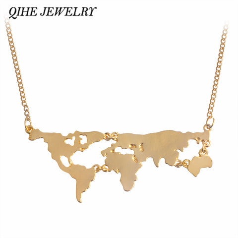 PuraVida World Map Necklace